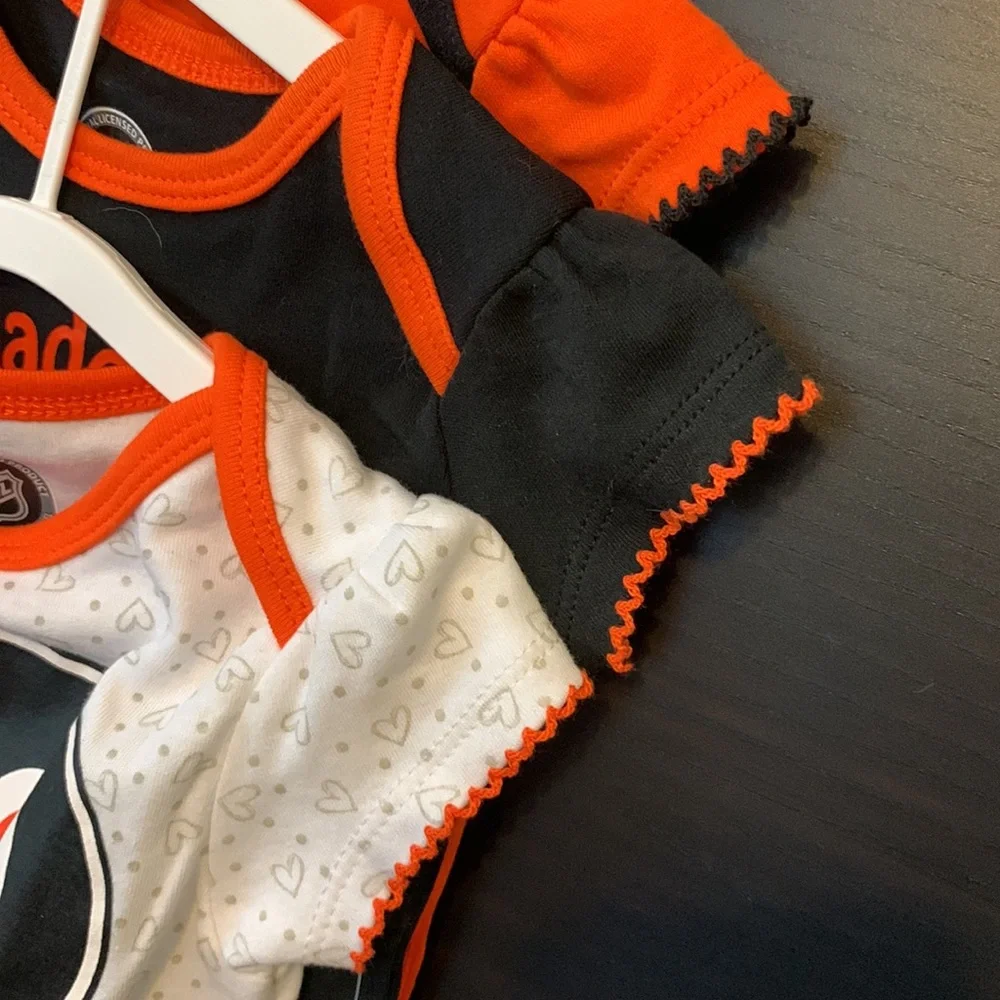 NHL Baby Girls Philadelphia Flyers Bodysuits 3 Pack